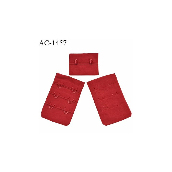 Agrafe 40 mm attache SG haut de gamme couleur rouge 3 rangées 2 crochets prix à l'unité
