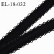 Elastique 18 mm bretelle lingerie haut de gamme couleur noir largeur 14 mm + 2 mm de picots de chaque côté prix au mètre