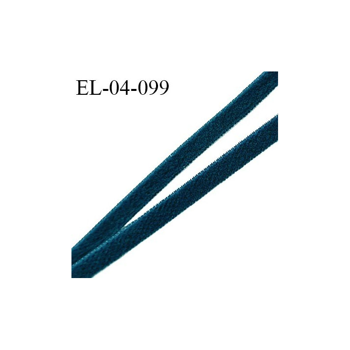 Elastique 4 mm spécial lingerie couleur vert orient ou bleu canard style velours grande marque fabriqué en France prix au mètre