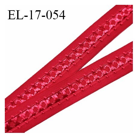 Elastique 16 mm bretelle et lingerie couleur rouge fusion fabriqué en France pour une grande marque largeur 16 mm prix au mètre