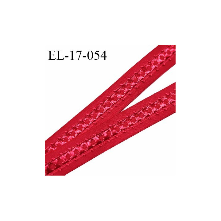 Elastique 16 mm bretelle et lingerie couleur rouge fusion fabriqué en France pour une grande marque largeur 16 mm prix au mètre