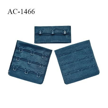 Agrafe 57 mm attache SG haut de gamme couleur bleu vert fleur de lagune 3 rangées 3 crochets prix à l'unité