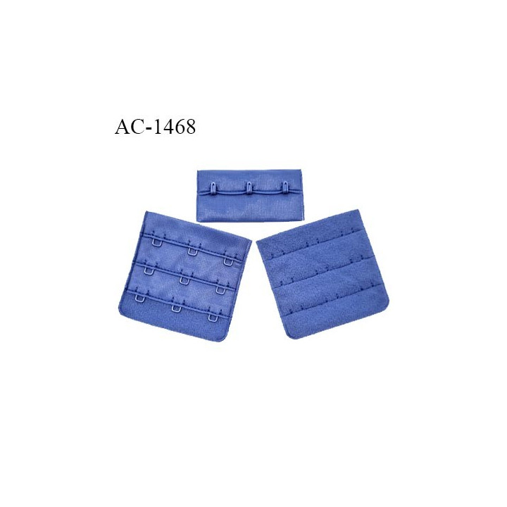 Agrafe 57 mm attache SG haut de gamme couleur bleu summer blue 3 rangées 3 crochets fabriqué en France prix à l'unité