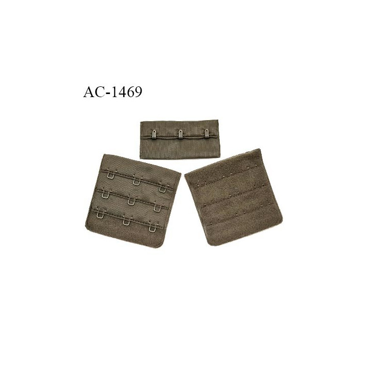 Agrafe 57 mm attache SG haut de gamme couleur vert kaki muscade 3 rangées 3 crochets fabriqué en France prix à l'unité