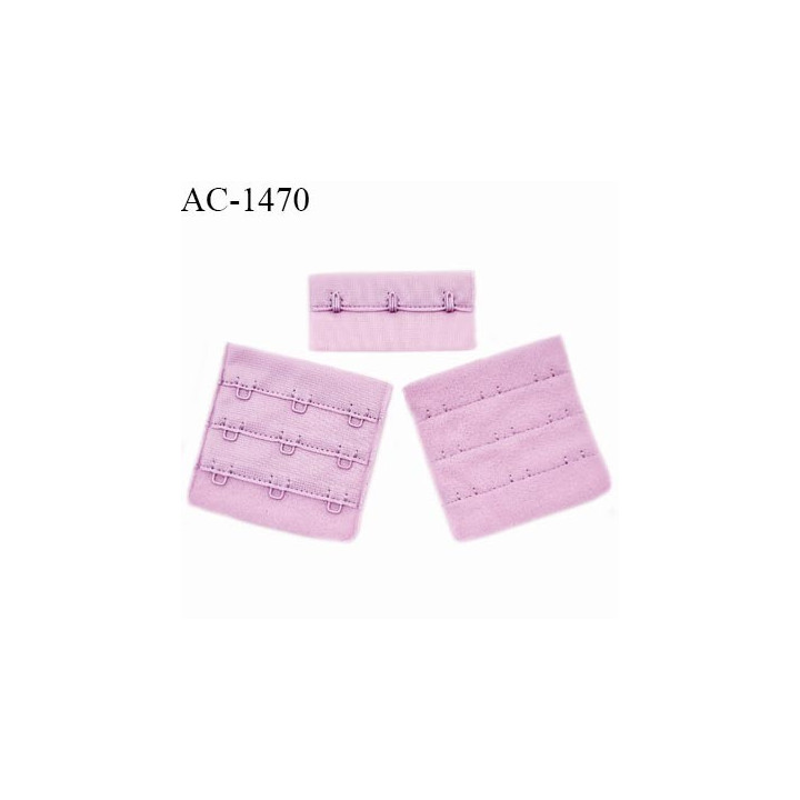 Agrafe 57 mm attache SG haut de gamme couleur parme myosotis 3 rangées 3 crochets fabriqué en France prix à l'unité