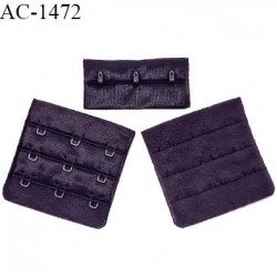 Agrafe 57 mm attache SG haut de gamme couleur violet byzance 3 rangées 3 crochets fabriqué en France prix à l'unité