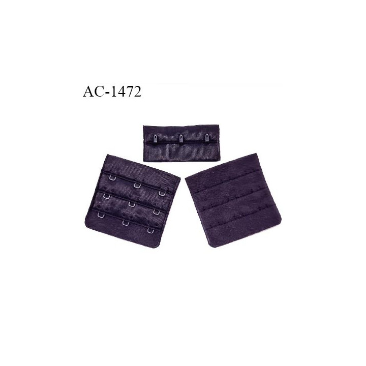 Agrafe 57 mm attache SG haut de gamme couleur violet byzance 3 rangées 3 crochets fabriqué en France prix à l'unité