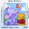 Canevas à broder 30 x 30 cm marque ROYAL PARIS thème DISNEY éfélant et Winnie