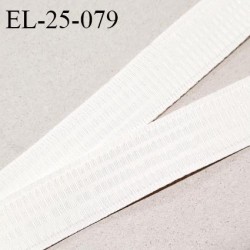 Elastique 24 mm lingerie couleur naturel légèrement brillant fabriqué en France pour une grande marque prix au mètre