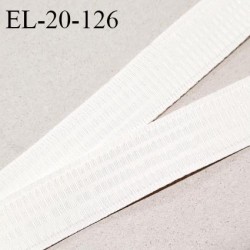 Elastique 19 mm bretelle et lingerie couleur naturel légèrement brillant fabriqué en France pour une grande marque prix au mètre