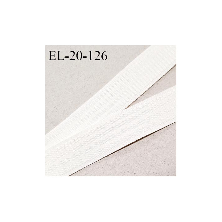 Elastique 19 mm bretelle et lingerie couleur naturel légèrement brillant fabriqué en France pour une grande marque prix au mètre