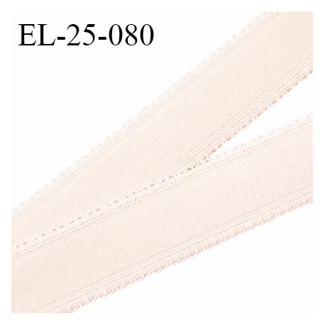 Elastique 25 mm bretelle et lingerie couleur beige rosé ou dune fabriqué en France pour une grande marque prix au mètre