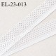 Elastique 22 mm lingerie élastique ajouré style dentelle couleur blanc largeur 22 mm allongement +90% prix au mètre