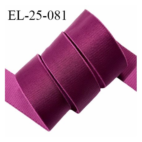 Elastique 24 mm bretelle et lingerie couleur magenta brillant fabriqué en France pour une grande marque prix au mètre