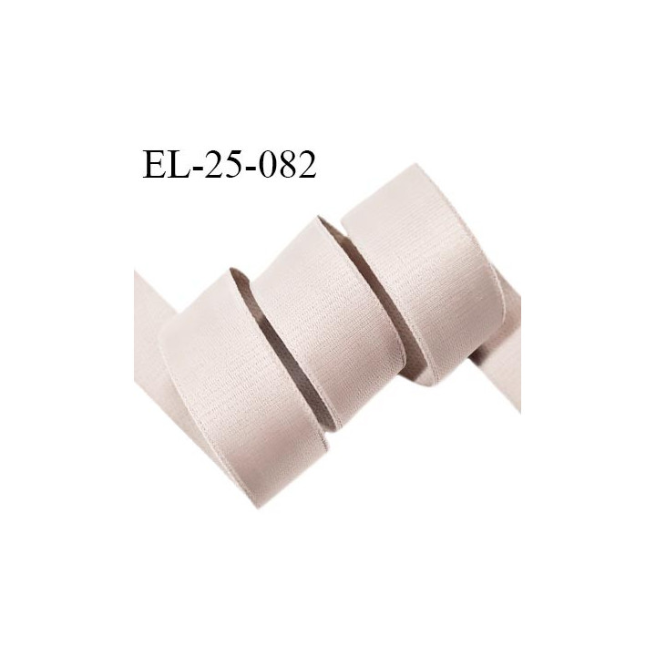 Elastique 24 mm bretelle et lingerie couleur marron glacé ou fumé brillant fabriqué en France prix au mètre