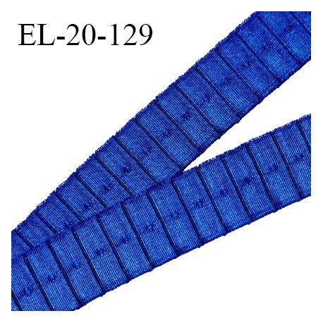 Elastique 19 mm bretelle et lingerie couleur nuit bleue froncé fabriqué en France pour une grande marque prix au mètre