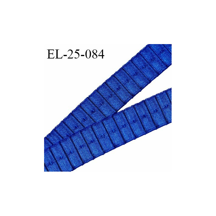 Elastique 24 mm bretelle et lingerie couleur nuit bleue froncé fabriqué en France pour une grande marque prix au mètre