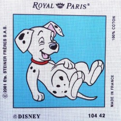 Canevas à broder 30 x 30 cm marque ROYAL PARIS thème DISNEY 101 dalmatiens