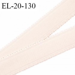Elastique 21 mm lingerie et bretelle couleur beige rosé ou dune avec picots fabriqué pour une grande marque prix au mètre
