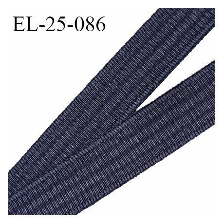 Elastique 24 mm bretelle et lingerie couleur bleu graphite fabriqué en France pour une grande marque prix au mètre