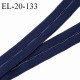 Elastique boutonnière 20 mm couleur bleu marine bonne élasticité allongement +70% fabriqué en France prix au mètre