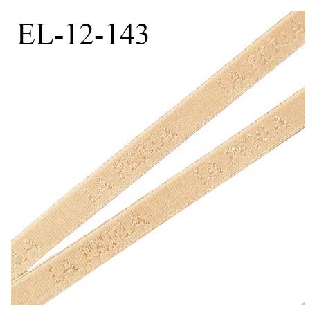 Elastique lingerie 12 mm très haut de gamme élastique souple couleur beige inscription La Perla largeur 12 mm prix au mètre
