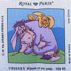 Canevas à broder 30 x 30 cm marque ROYAL PARIS thème DISNEY Winnie et ses amis