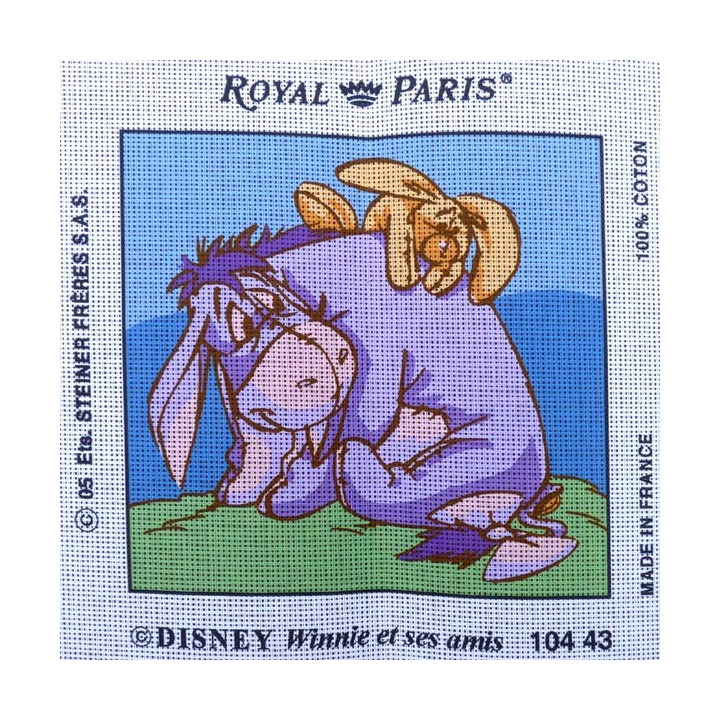 Canevas à broder 30 x 30 cm marque ROYAL PARIS thème DISNEY Winnie et ses amis