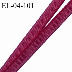 Elastique 4 mm fin spécial lingerie polyamide élasthanne couleur bordeaux grande marque fabriqué en France prix au mètre