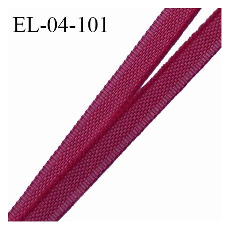 Elastique 4 mm fin spécial lingerie polyamide élasthanne couleur bordeaux grande marque fabriqué en France prix au mètre