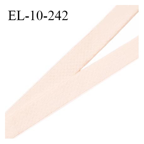 Elastique 10 mm lingerie haut de gamme couleur beige rosé allongement +60% largeur 10 mm fabriqué en France prix au mètre