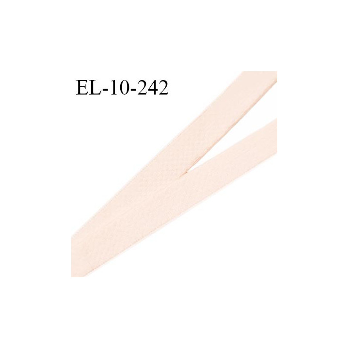 Elastique 10 mm lingerie haut de gamme couleur beige rosé allongement +60% largeur 10 mm fabriqué en France prix au mètre