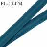 Elastique lingerie 13 mm haut de gamme pré plié couleur vert orient fabriqué en France pour une grande marque prix au mètre