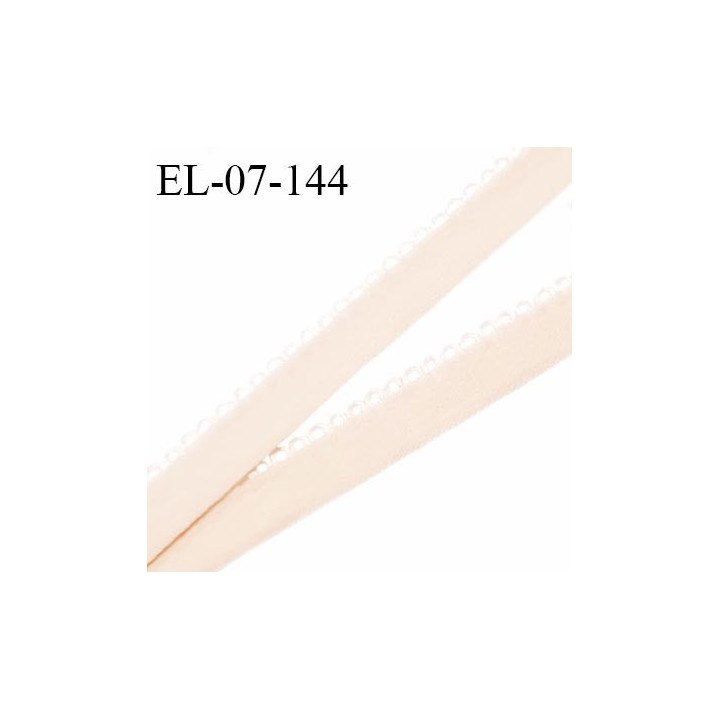 Elastique picot 7 mm lingerie couleur beige rosé ou dune haut de gamme fabriqué en France pour une grande marque prix au mètre