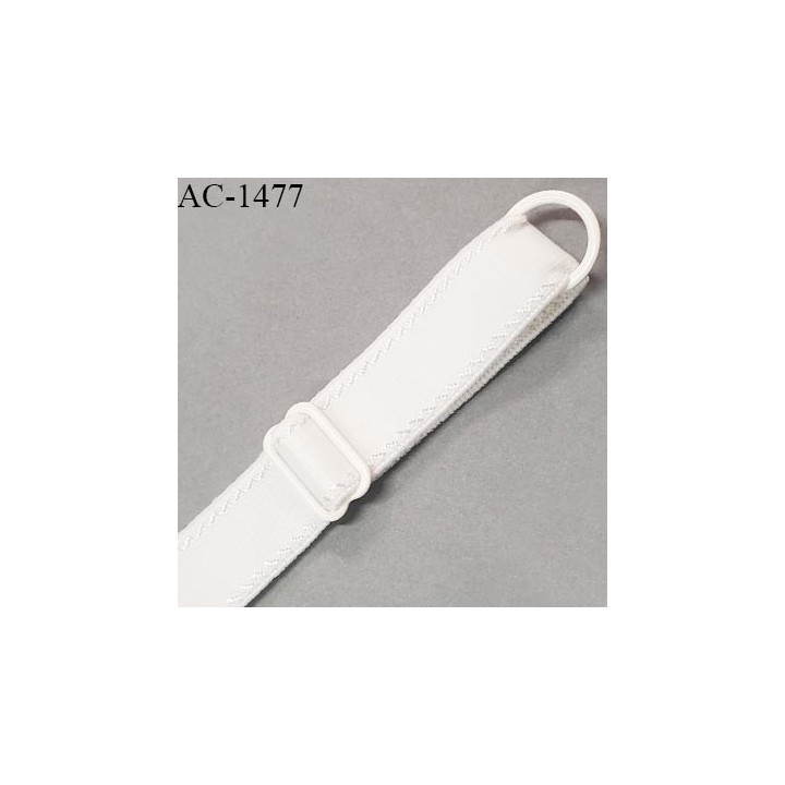 Bretelle lingerie SG 19 mm très haut de gamme couleur naturel avec 1 barrette 1 anneau longueur 18 cm prix à l'unité