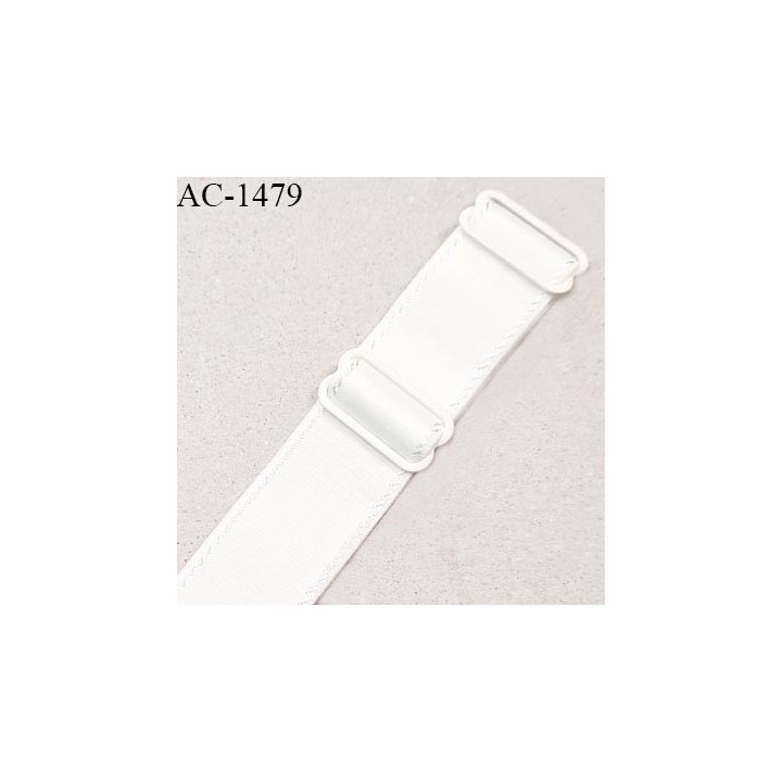 Bretelle lingerie SG 24 mm très haut de gamme couleur naturel avec 2 barrettes longueur 17 cm prix à l'unité