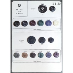 Plaque de 16 boutons 4 trous pour création unique le plus gros diamètre 34 mm et le plus petit diamètre 22 mm