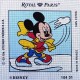 Canevas à broder 30 x 30 cm marque ROYAL PARIS thème DISNEY Mickey à la neige