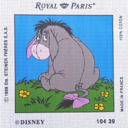 Canevas à broder 30 x 30 cm marque ROYAL PARIS thème DISNEY Winnie l'ourson Bourriquet