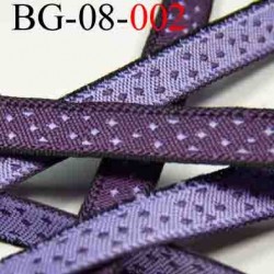 biais galon ruban couleur violet un coté et parme l'autre coté avec décor double face superbe largeur 8 mm vendu au mètre 