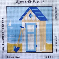 Canevas à broder 30 x 30 cm marque ROYAL PARIS thème LA MER la cabine