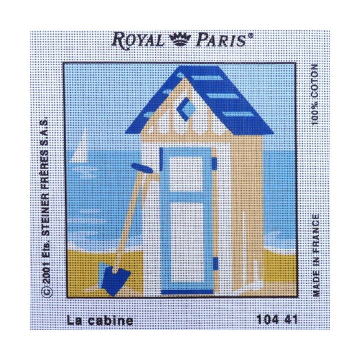 Canevas à broder 30 x 30 cm marque ROYAL PARIS thème LA MER la cabine
