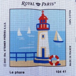 Canevas à broder 30 x 30 cm marque ROYAL PARIS thème LA MER le phare