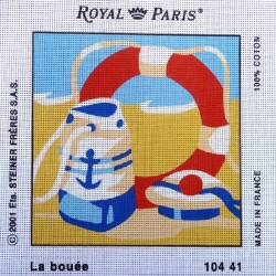 Canevas à broder 30 x 30 cm marque ROYAL PARIS thème LA MER la bouée