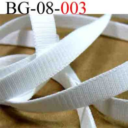 biais galon  couleur blanc cotelé largeur 8 mm vendu au mètre