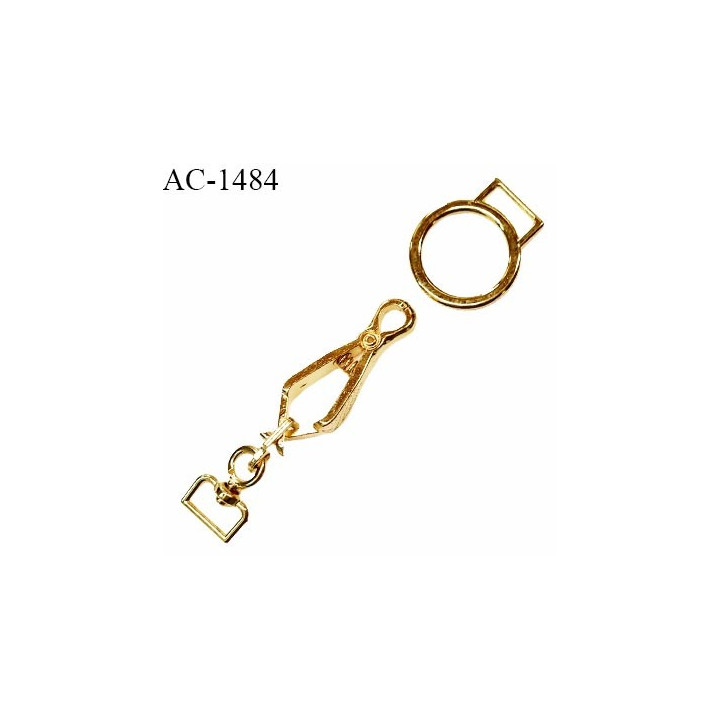 Attache brandebourg en métal couleur or longueur 12.5 cm largeur des attaches intérieur 15 mm extérieur 22 mm prix à la pièce