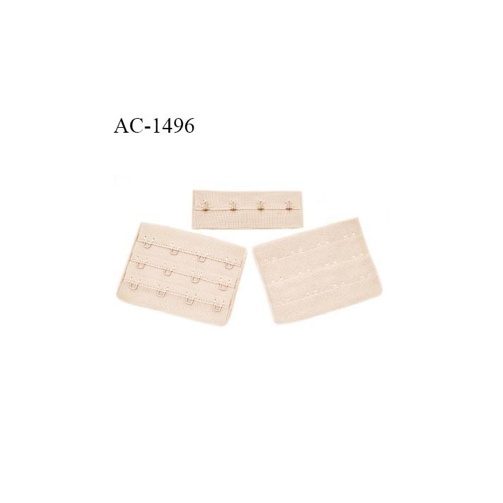 Agrafe 76 mm attache SG haut de gamme couleur pralin 3 rangées 4 crochets largeur 76 mm hauteur 57 mm prix à l'unité