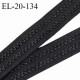 Elastique 19 mm bretelle et lingerie couleur noir avec surpiqures brodées fabriqué en France prix au mètre