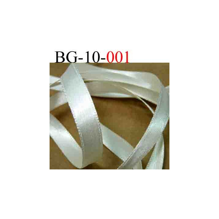 biais galon ruban satin brillant couleur blanc écru double face superbe largeur 10 mm vendu au mètres 