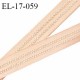 Elastique 16 mm bretelle et lingerie couleur caramel clair avec surpiqures brodées fabriqué en France prix au mètre